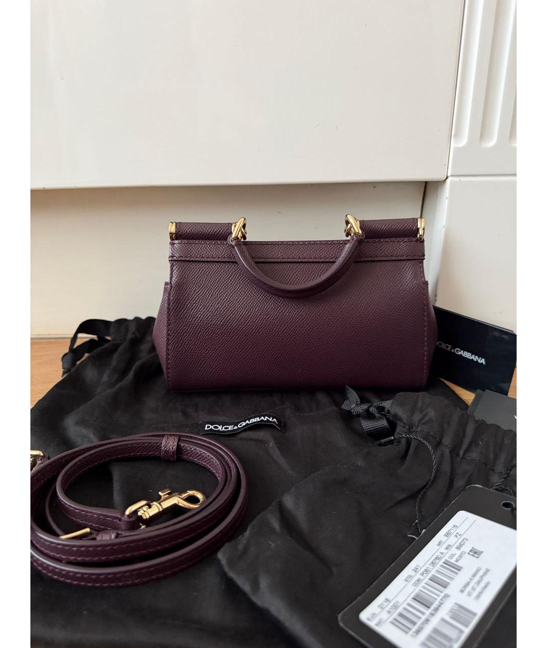 DOLCE&GABBANA Коричневая кожаная сумка через плечо, фото 3