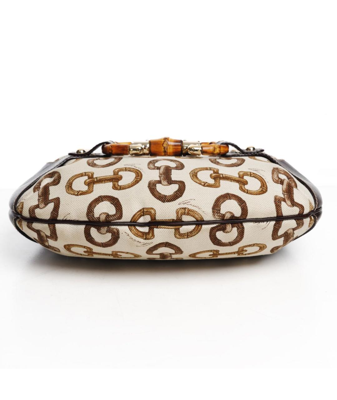 GUCCI Бежевая деним сумка с короткими ручками, фото 8