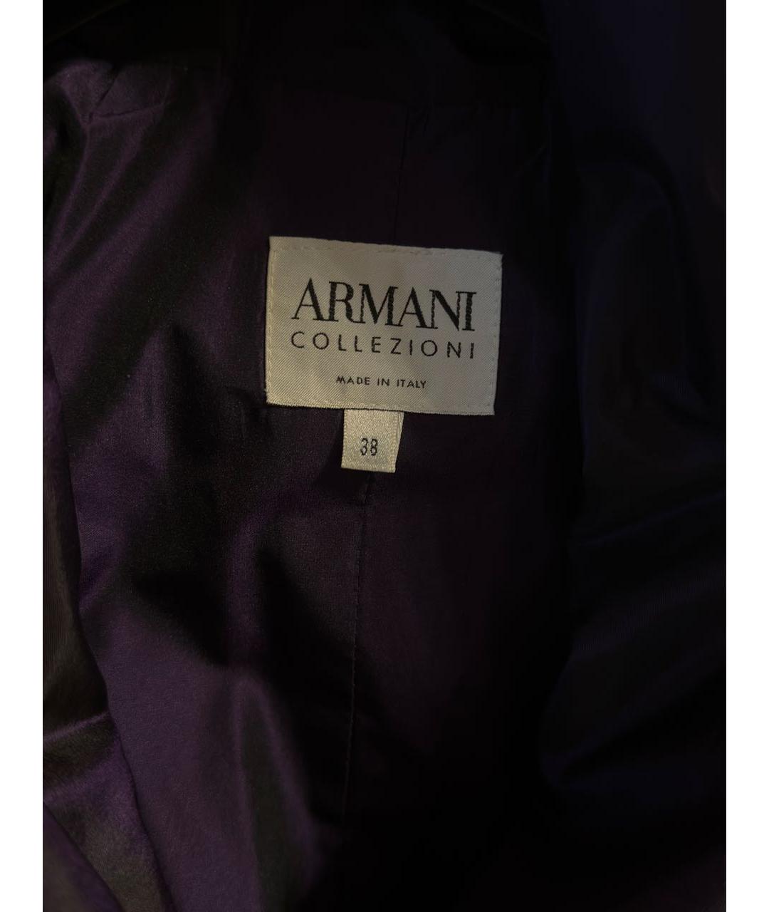 ARMANI COLLEZIONI Фиолетовая полиэстеровая куртка, фото 2