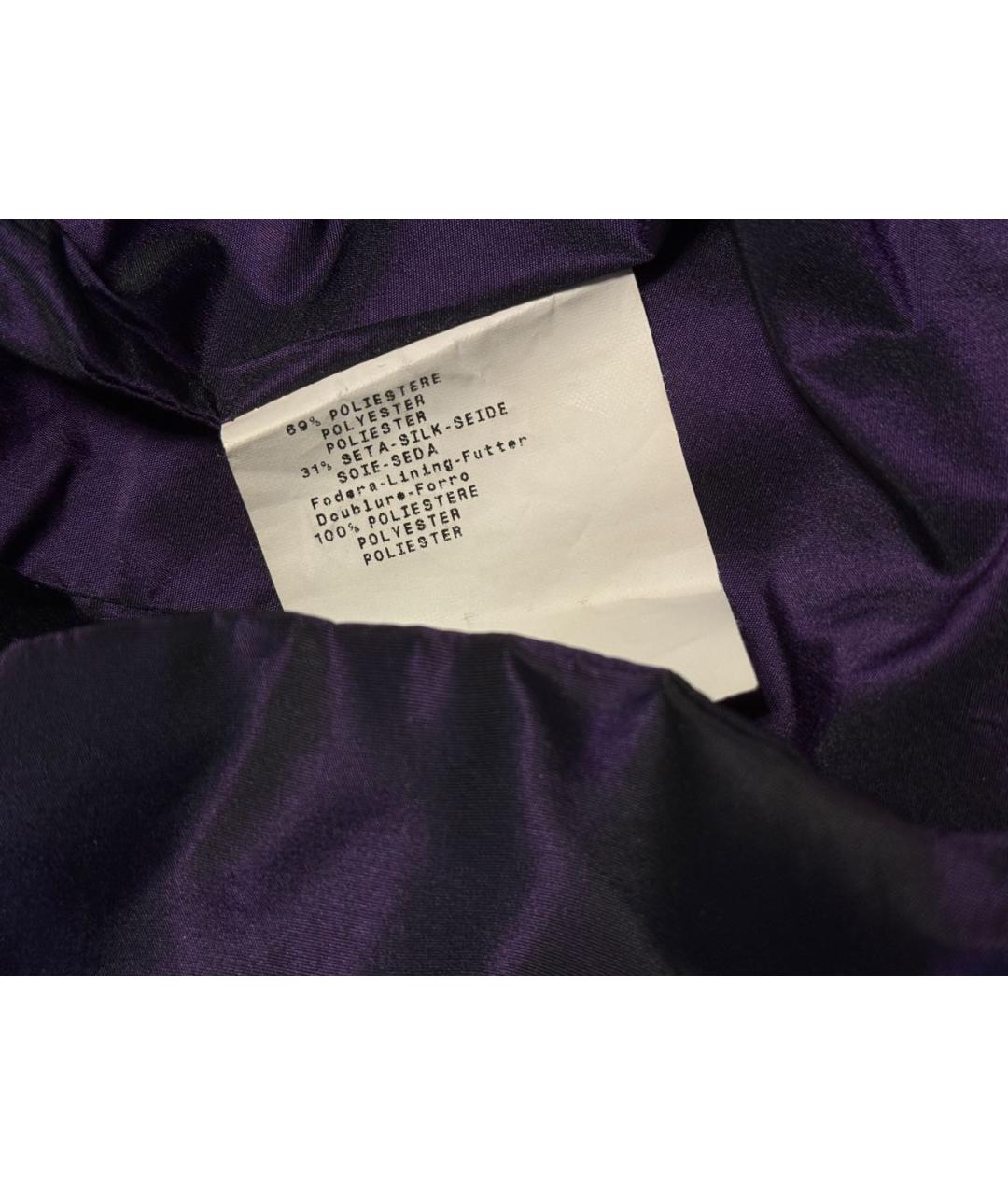 ARMANI COLLEZIONI Фиолетовая полиэстеровая куртка, фото 5
