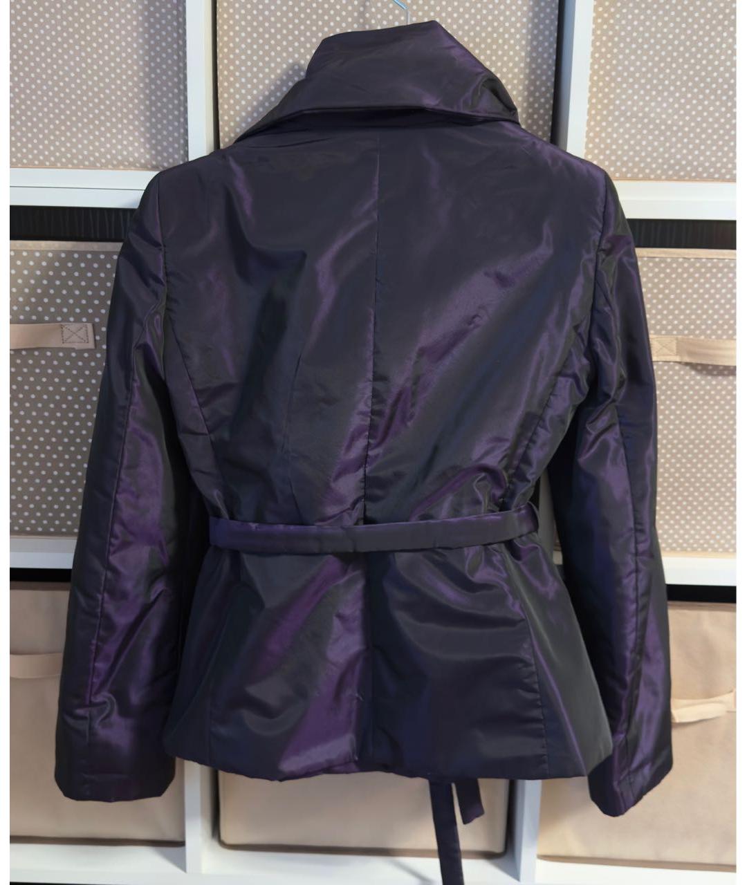 ARMANI COLLEZIONI Фиолетовая полиэстеровая куртка, фото 6