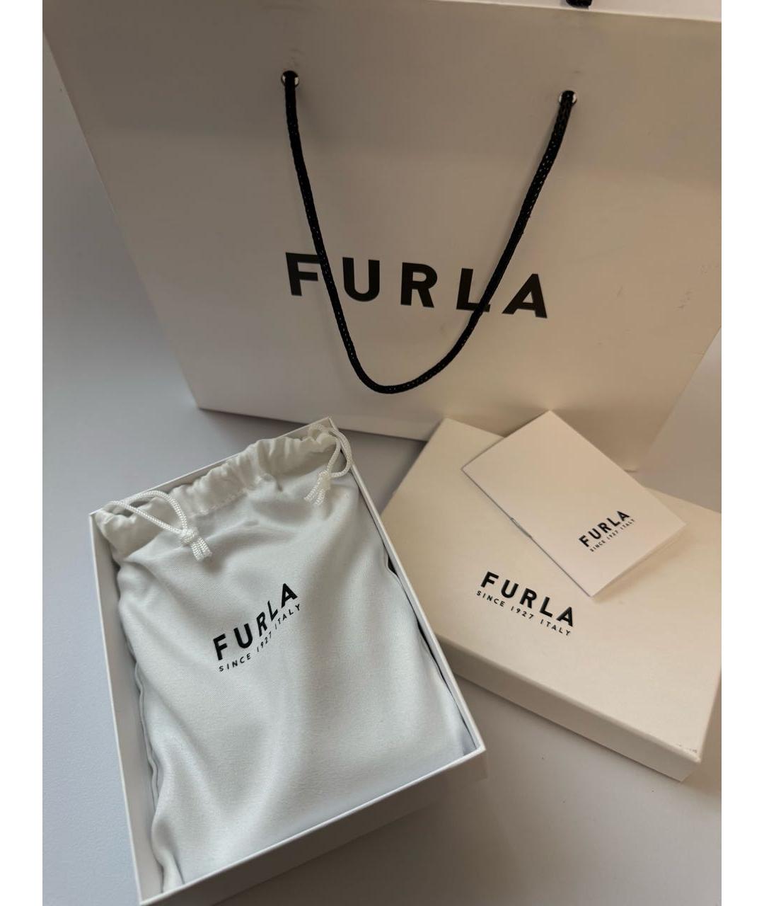 FURLA Голубой кожаный кошелек, фото 5