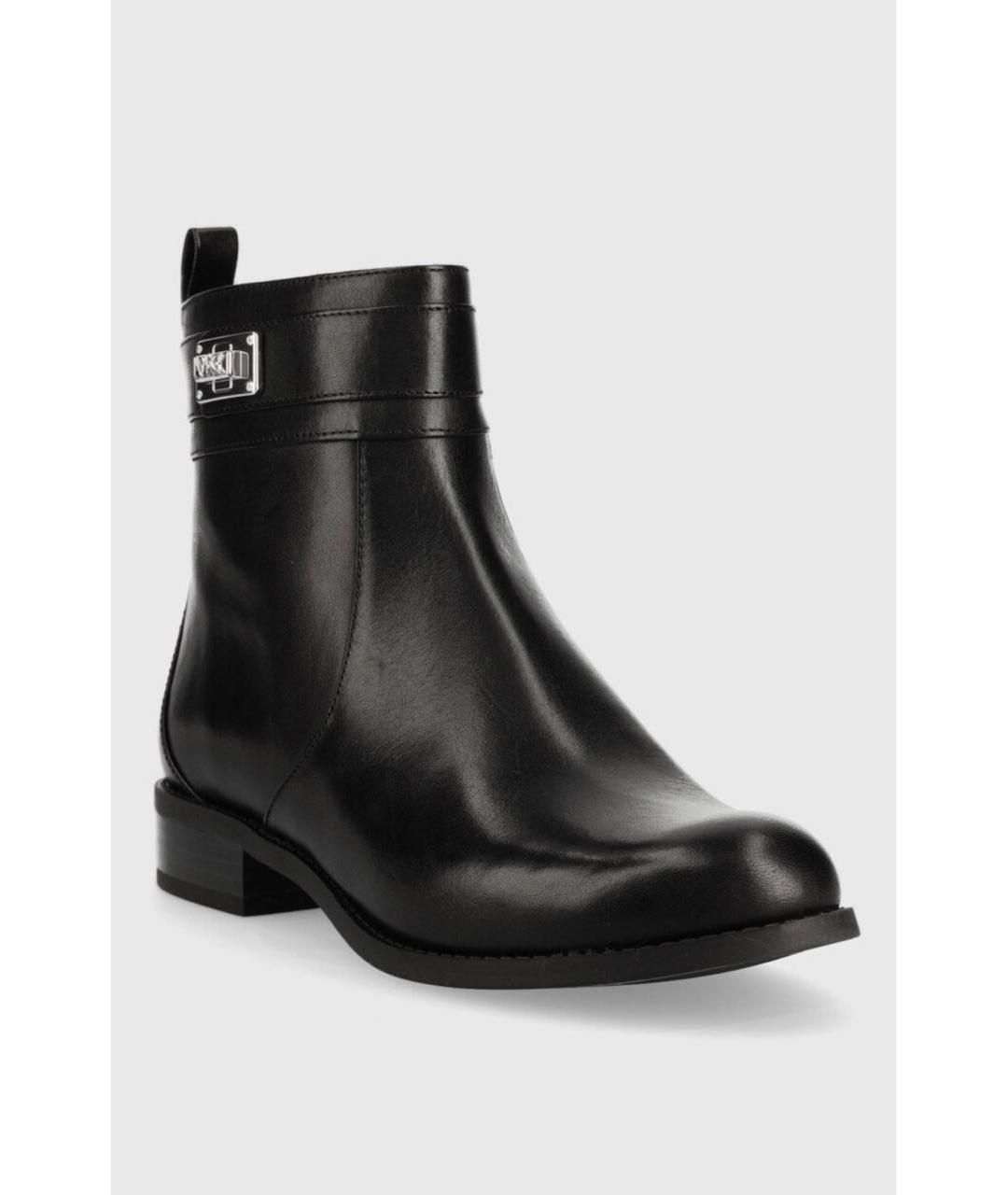 MICHAEL KORS Черные кожаные полусапоги, фото 4