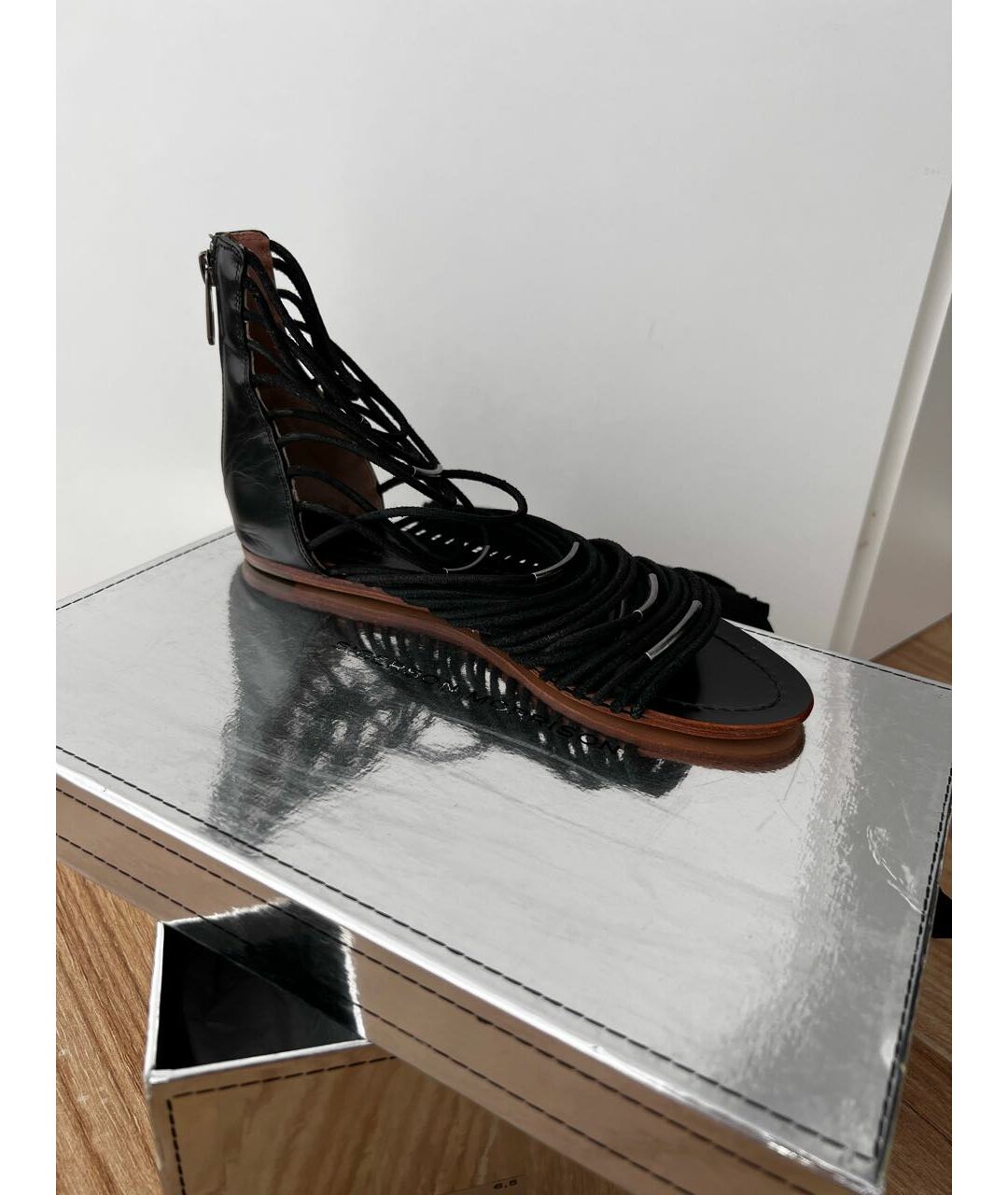 SIGERSON MORRISON Черные кожаные сандалии, фото 2