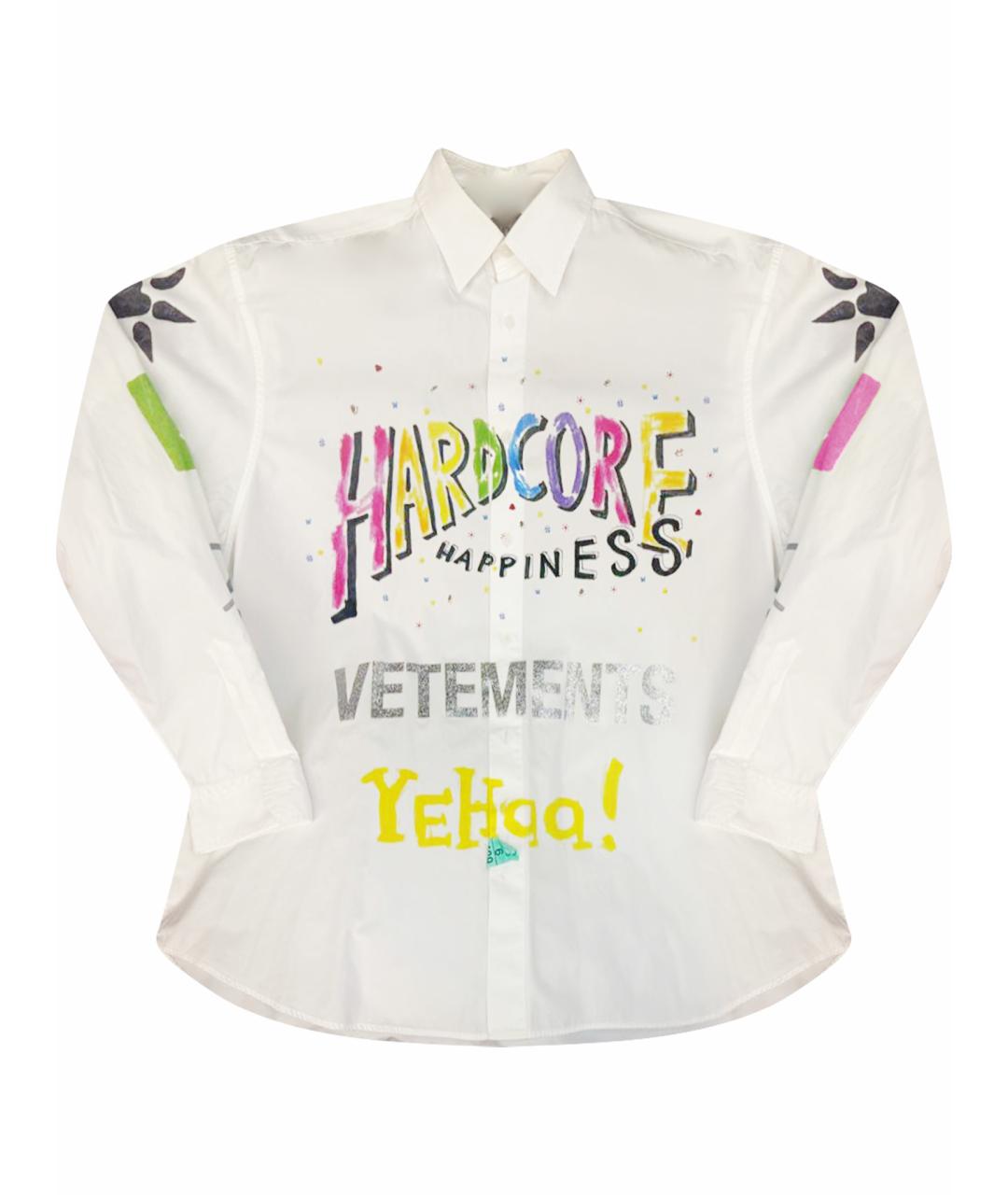 VETEMENTS Белая хлопковая рубашка, фото 1