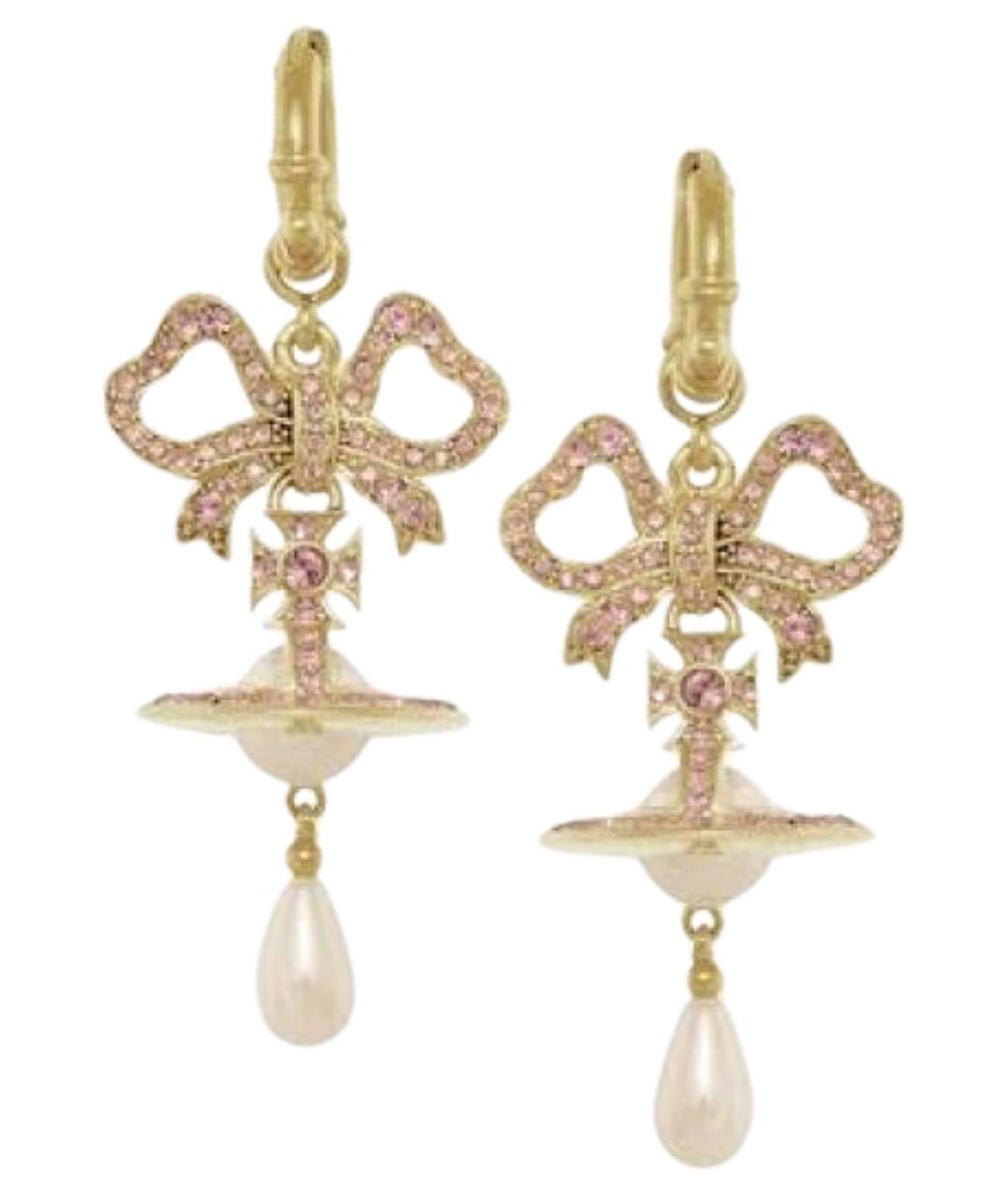 VIVIENNE WESTWOOD Золотые латунные серьги, фото 1