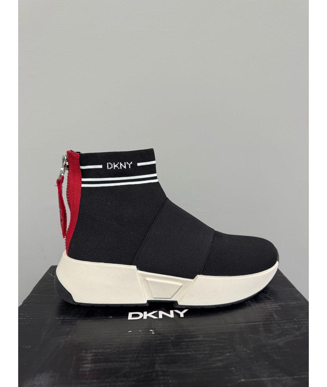 DKNY Черные текстильные кроссовки, фото 5