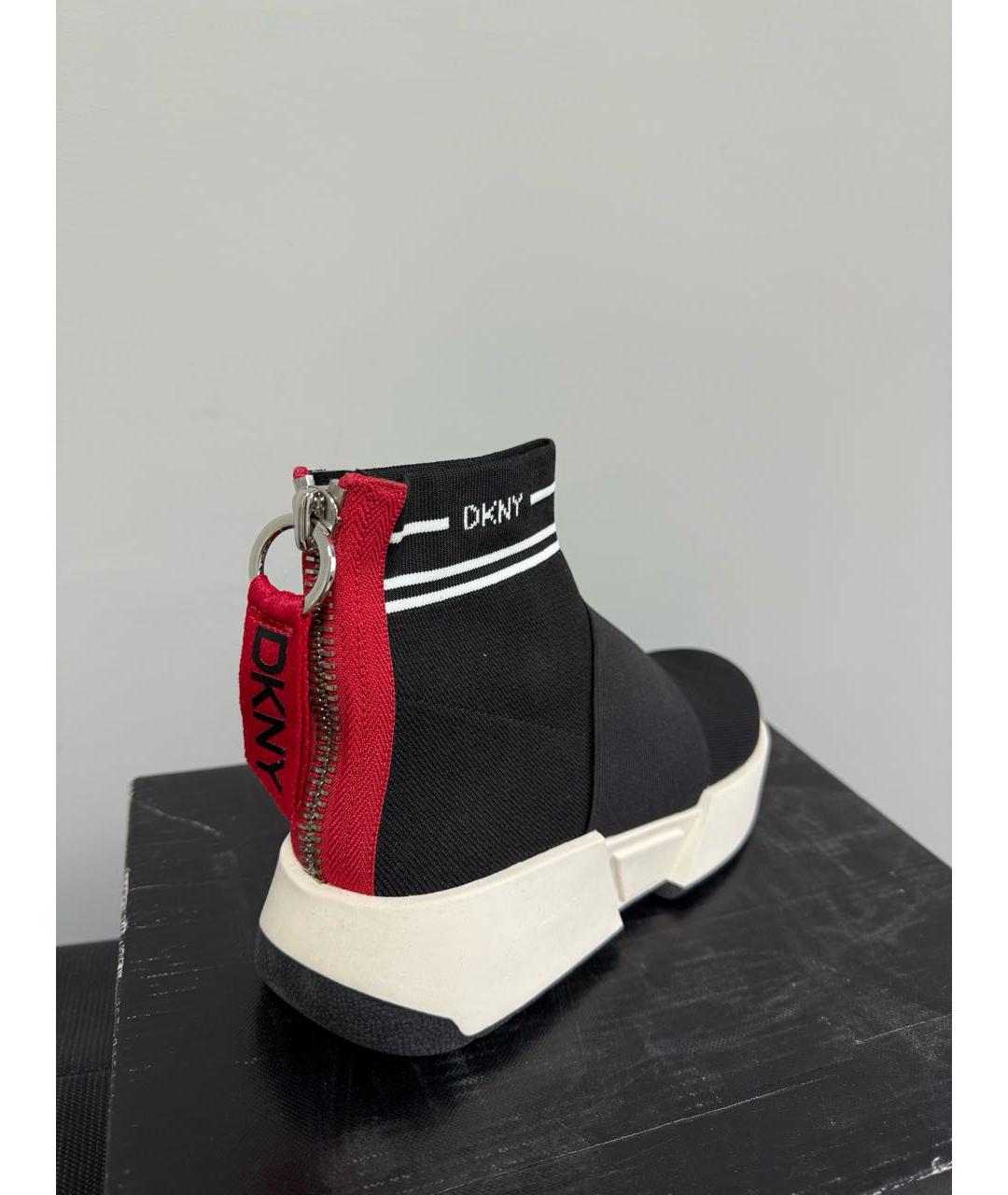 DKNY Черные текстильные кроссовки, фото 6