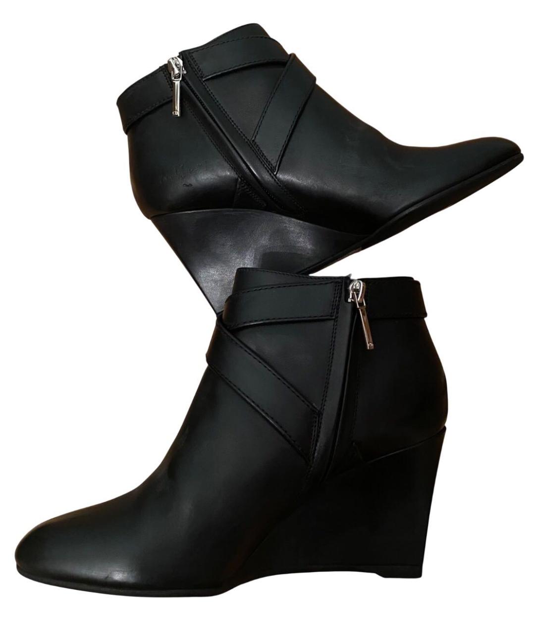 CHRISTIAN DIOR Черные кожаные ботильоны, фото 4