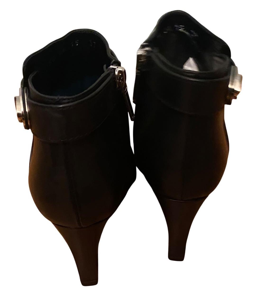 CHRISTIAN DIOR Черные кожаные ботильоны, фото 5