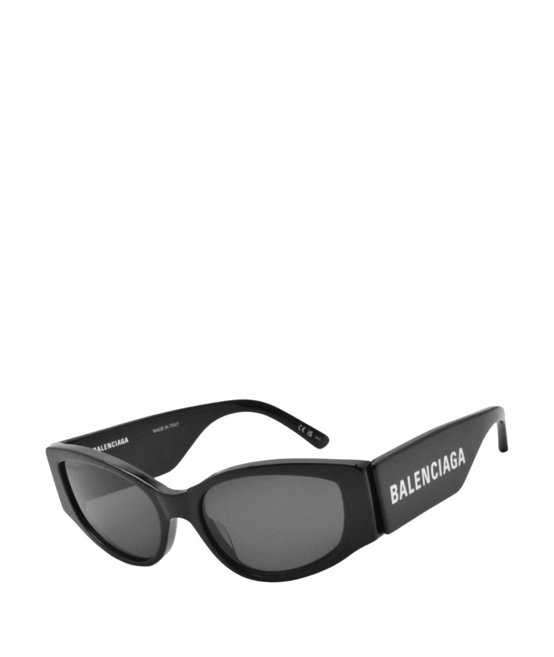 BALENCIAGA Черные пластиковые солнцезащитные очки, фото 1