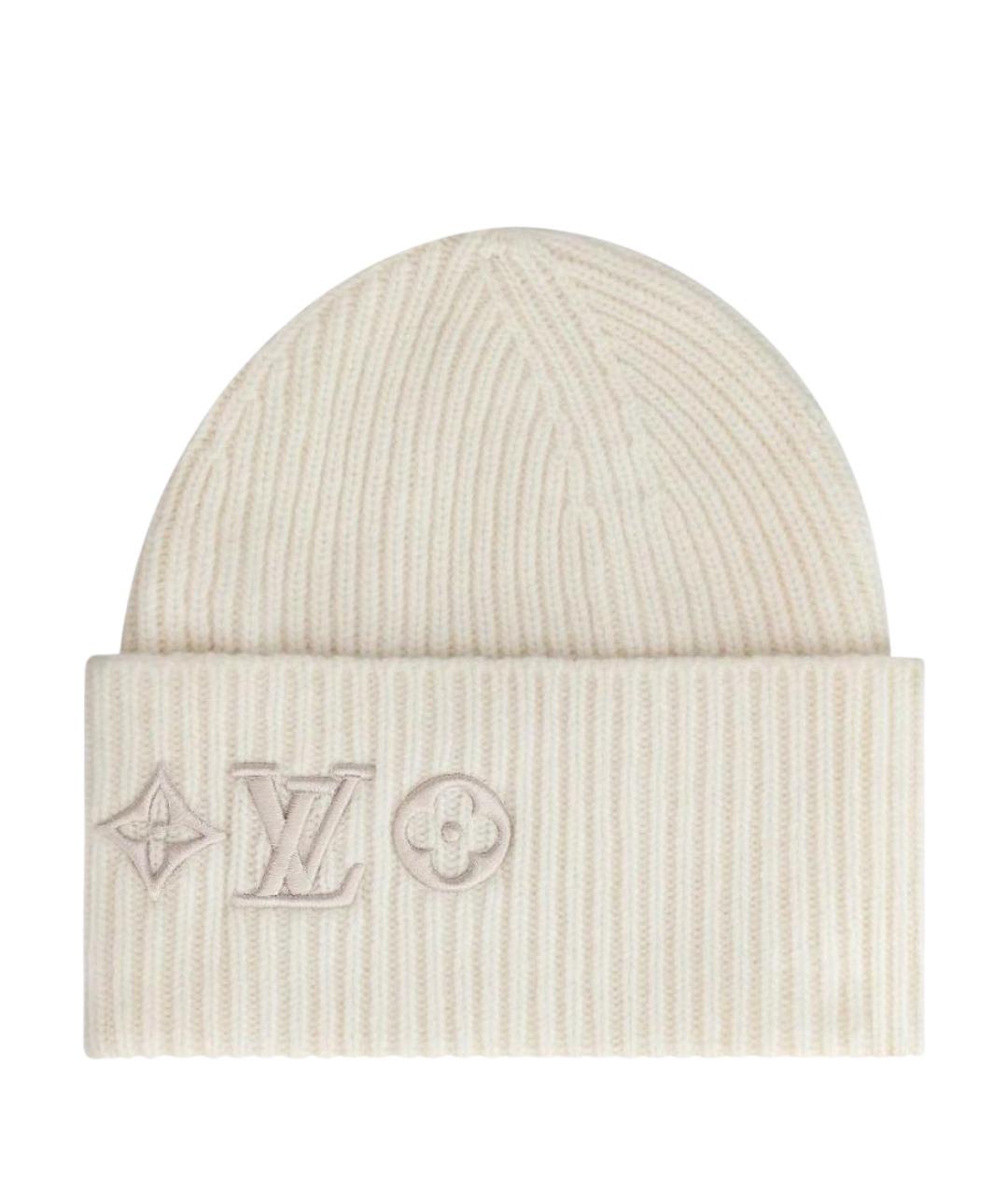 LOUIS VUITTON Белая шерстяная шапка, фото 1