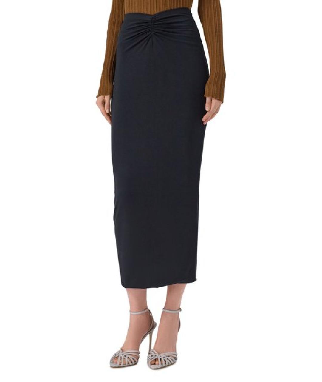 THE ANDAMANE Черная вискозная юбка миди, фото 2