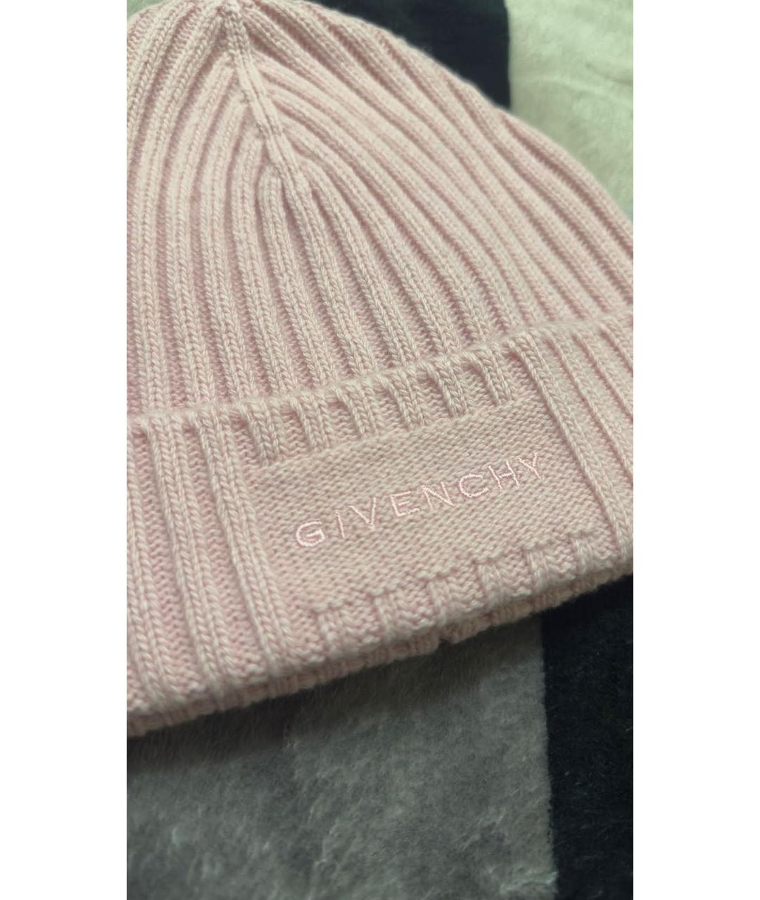 GIVENCHY Розовая кашемировая шапка, фото 3