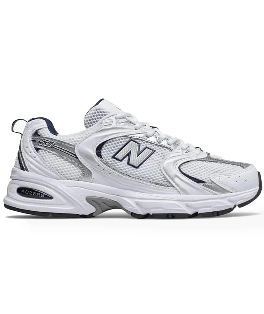 NEW BALANCE Белые текстильные кроссовки, фото 1