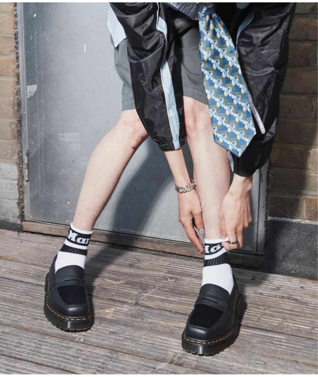 DR. MARTENS Черные кожаные лоферы, фото 3