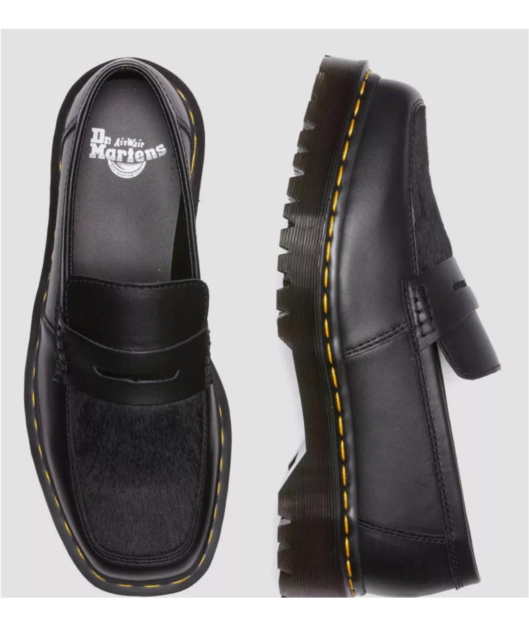 DR. MARTENS Черные кожаные лоферы, фото 7