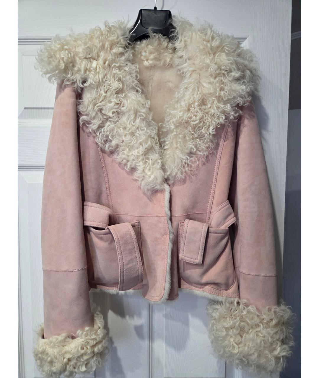 VALENTINO Розовая дубленка, фото 8