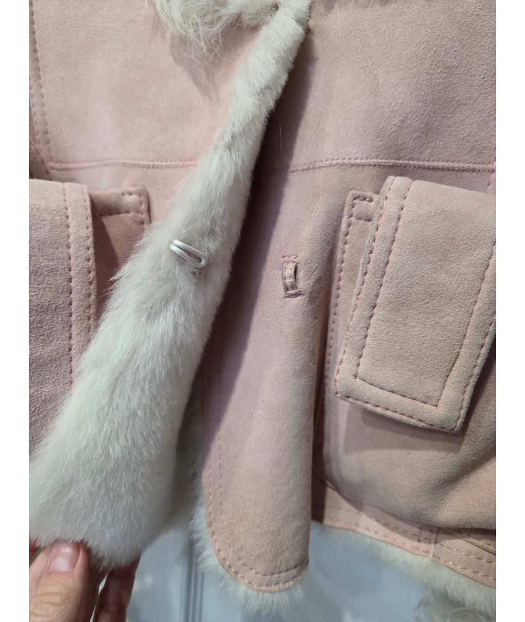 VALENTINO Розовая дубленка, фото 7