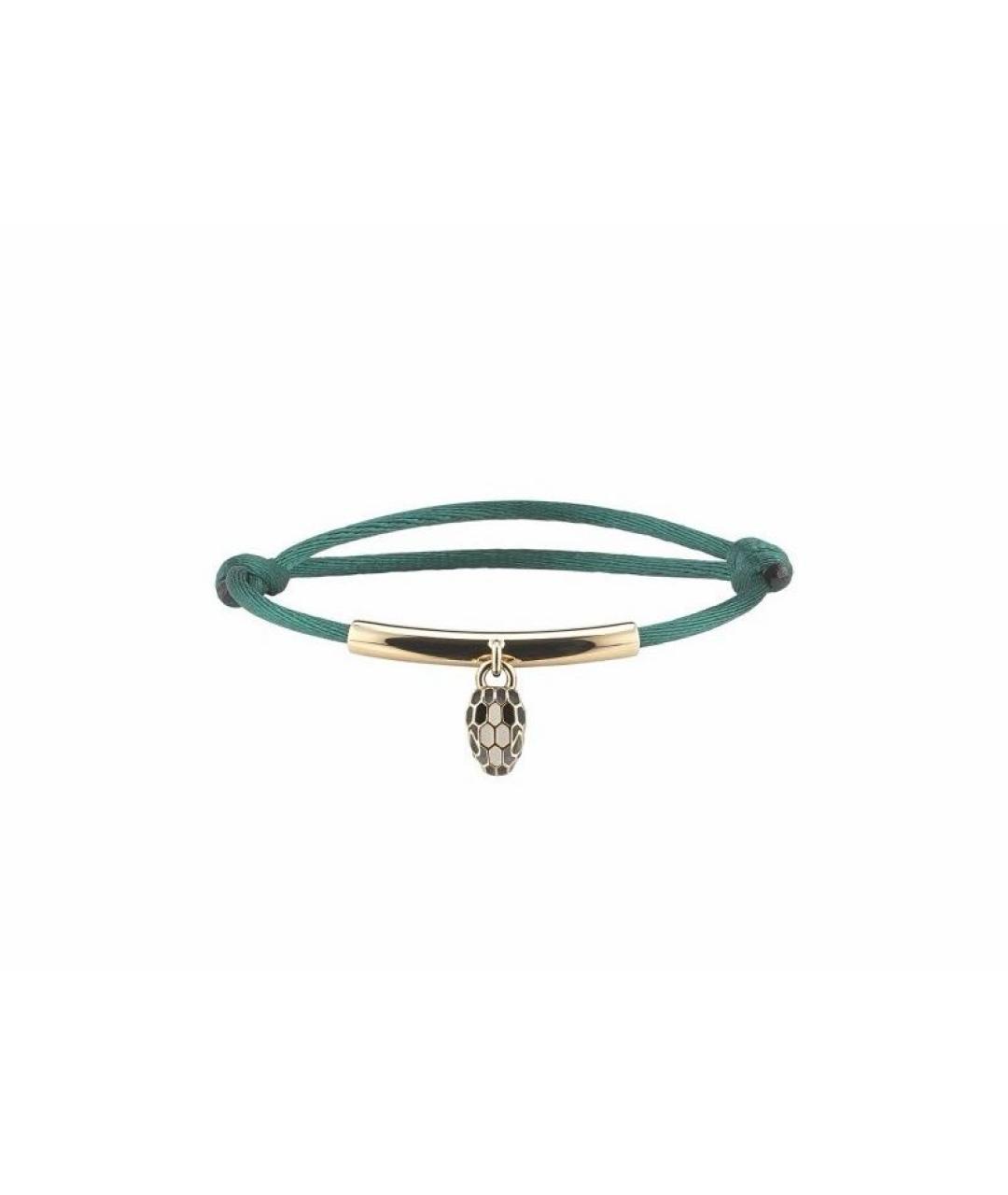 BVLGARI Зеленый кожаный браслет, фото 1