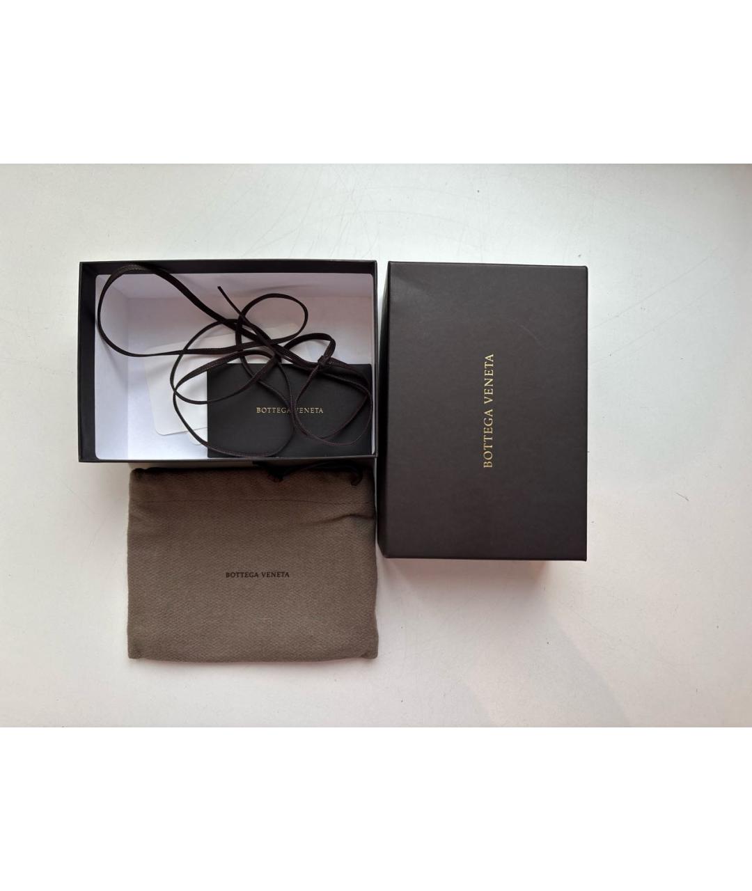 BOTTEGA VENETA Бордовый кожаный кошелек, фото 4