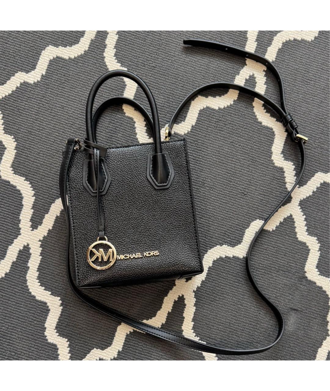 MICHAEL KORS Черная сумка через плечо из искусственной кожи, фото 9