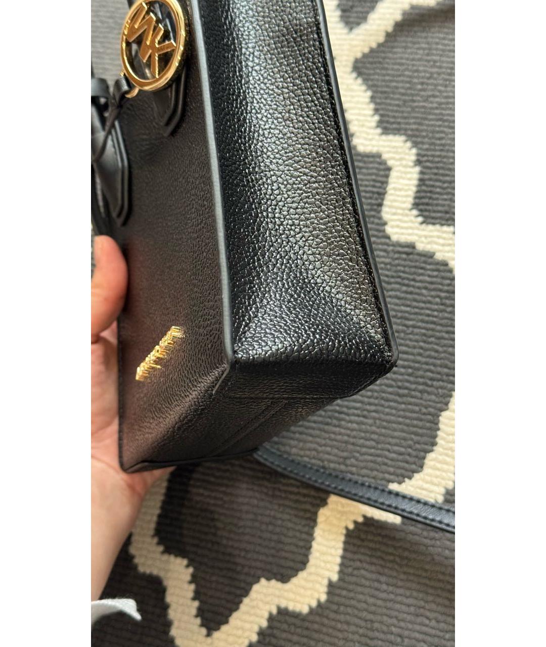 MICHAEL KORS Черная сумка через плечо из искусственной кожи, фото 6