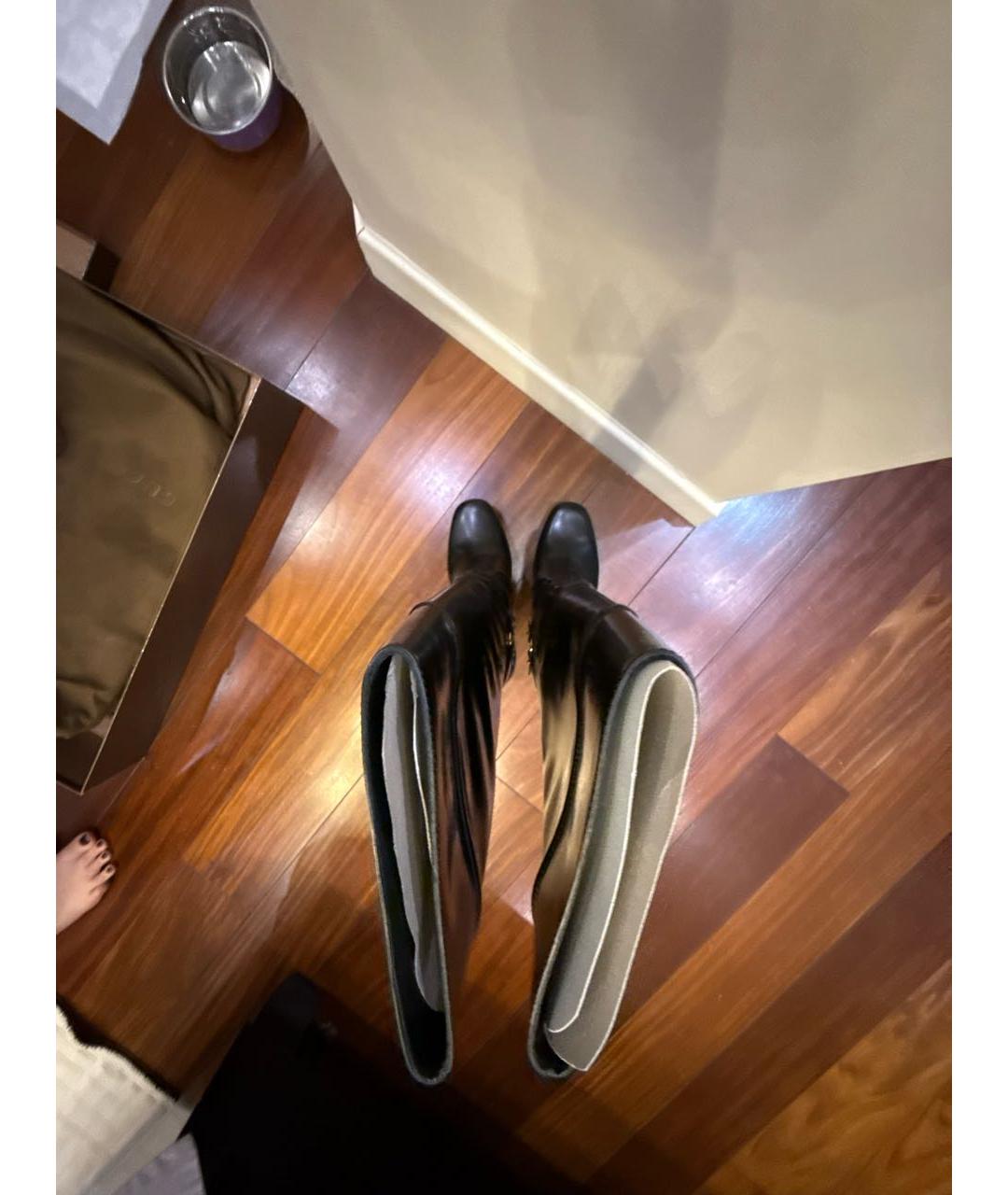 GUCCI Черные кожаные ботинки, фото 3