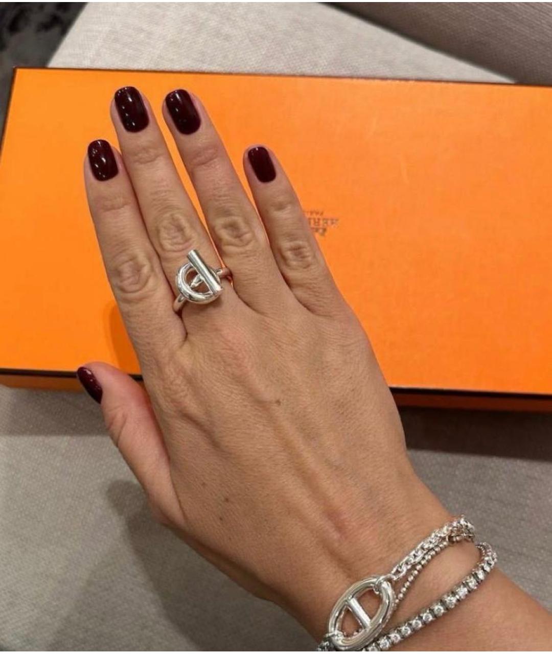 HERMES Серебряное серебряное кольцо, фото 4