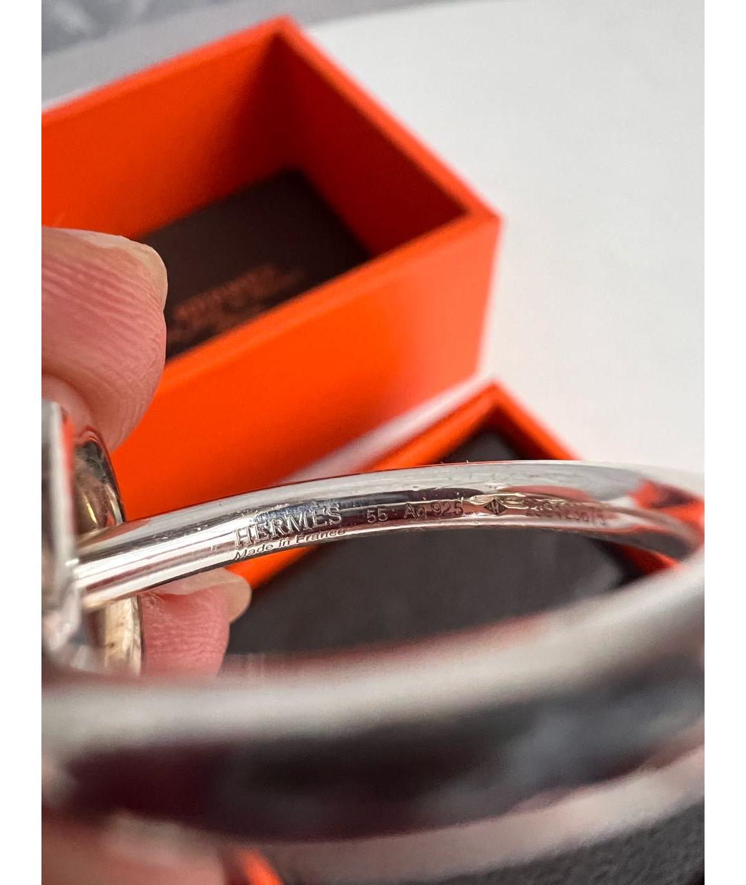 HERMES Серебряное серебряное кольцо, фото 6