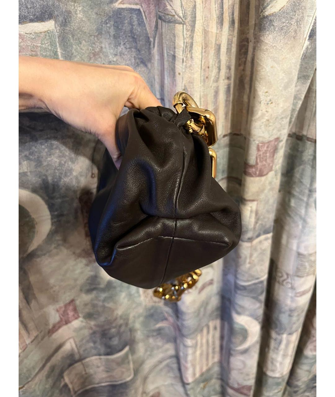 BOTTEGA VENETA Коричневая кожаная сумка через плечо, фото 6