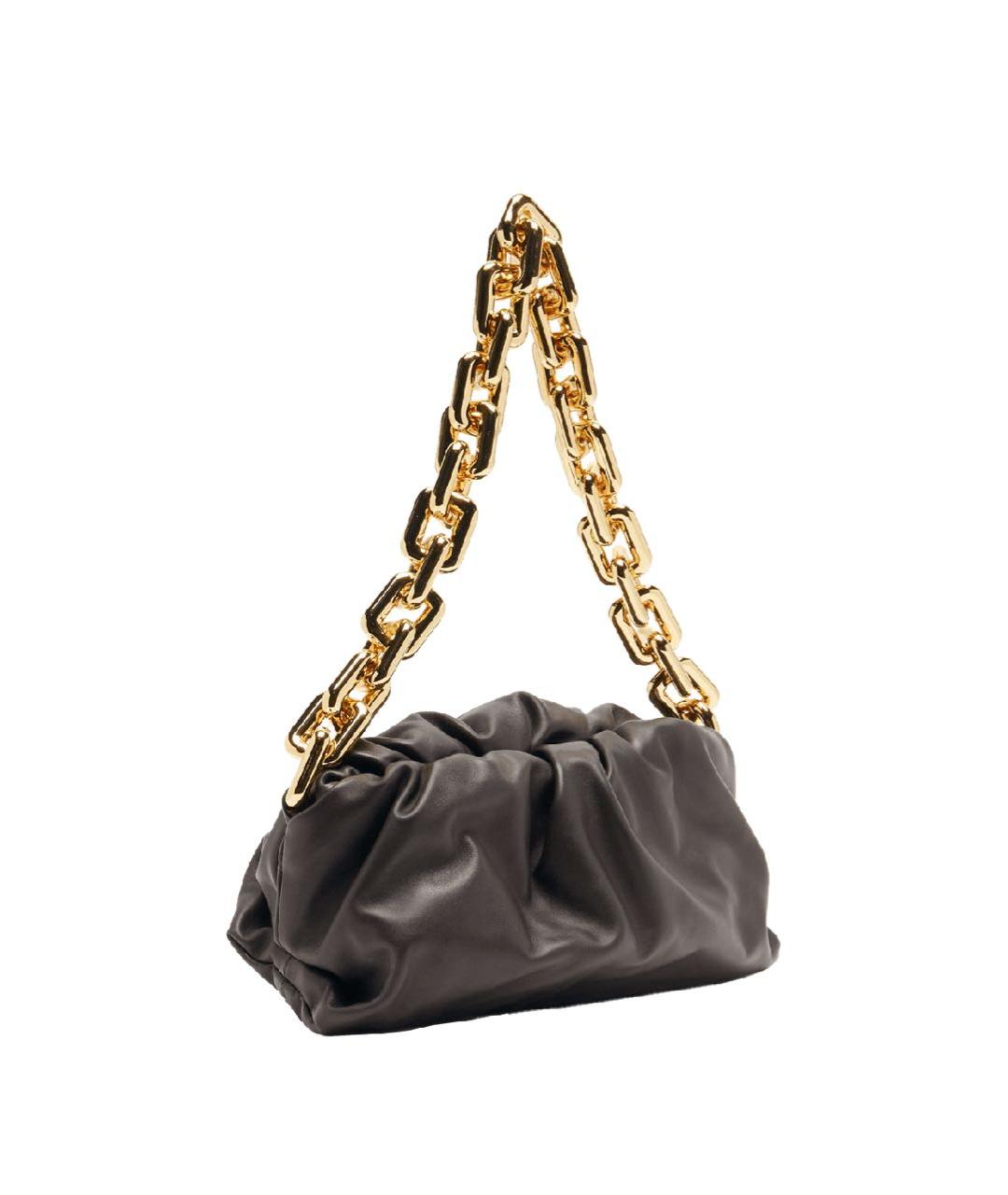 BOTTEGA VENETA Коричневая кожаная сумка через плечо, фото 8