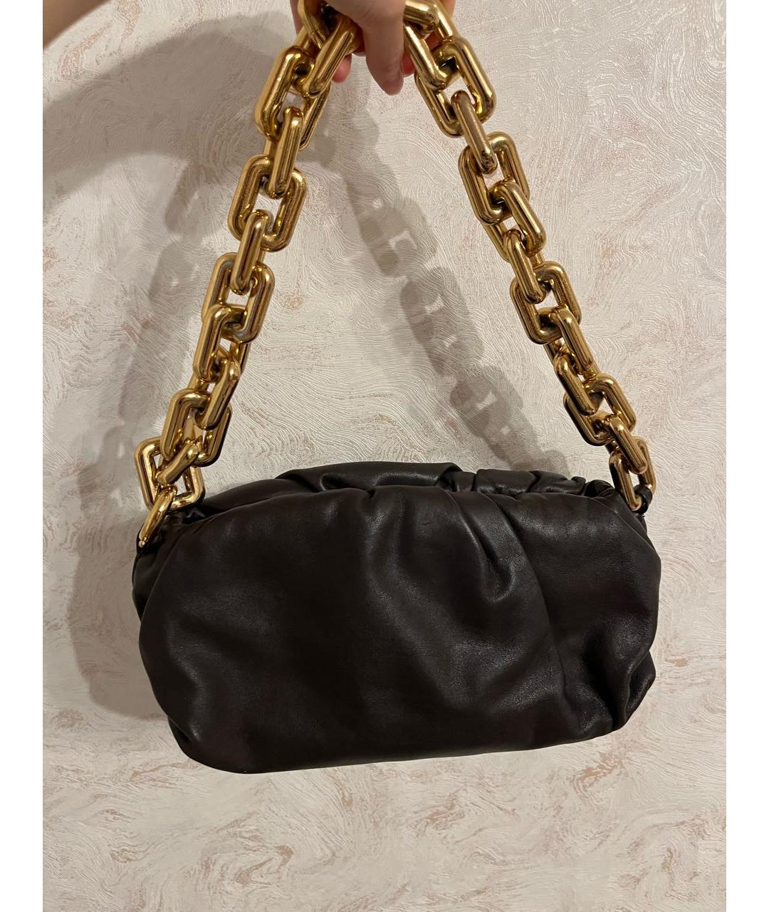 BOTTEGA VENETA Коричневая кожаная сумка через плечо, фото 5