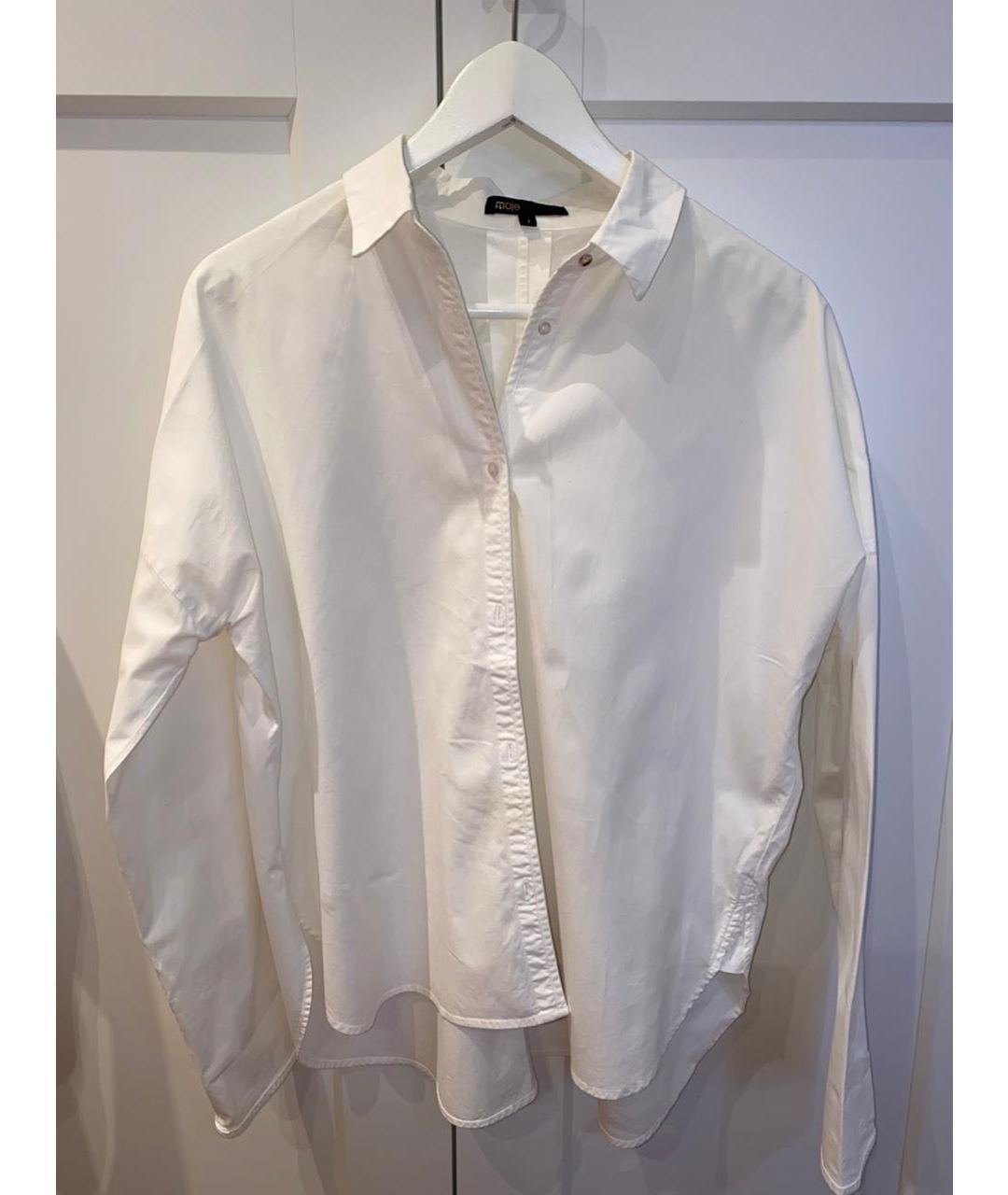 MAJE Белая хлопковая рубашка, фото 2