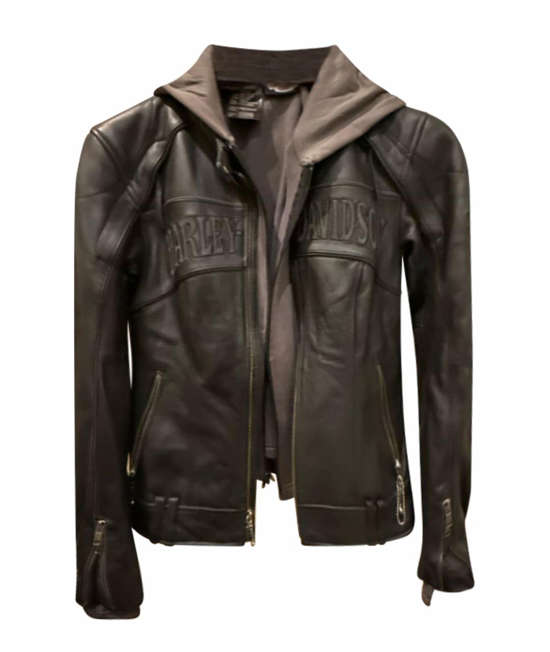 Harley Davidson Черная кожаная куртка, фото 1