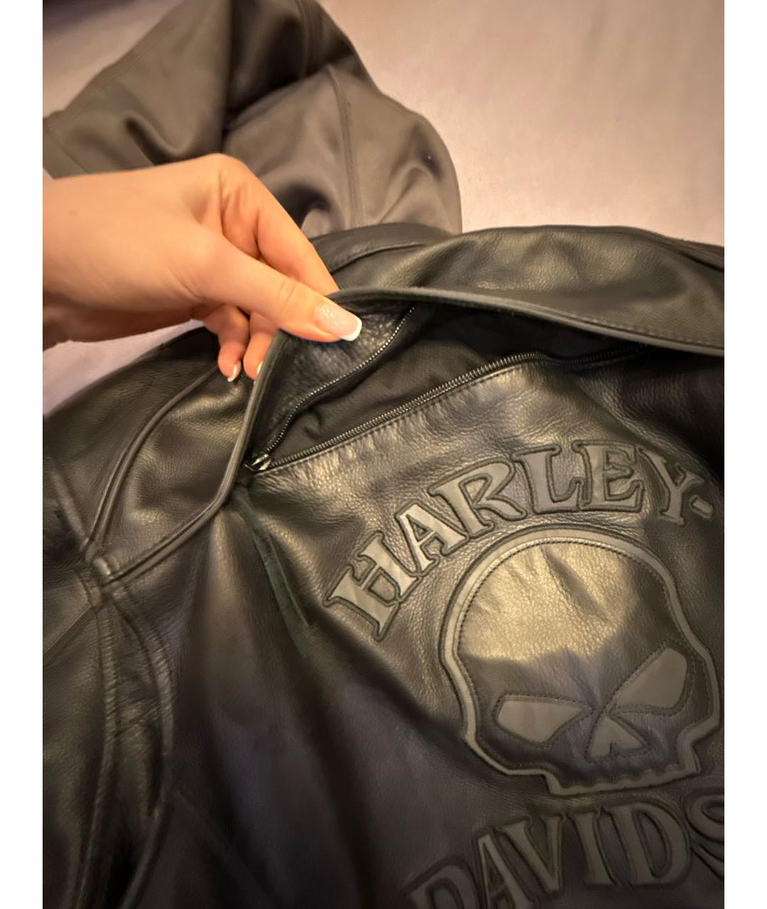 Harley Davidson Черная кожаная куртка, фото 8