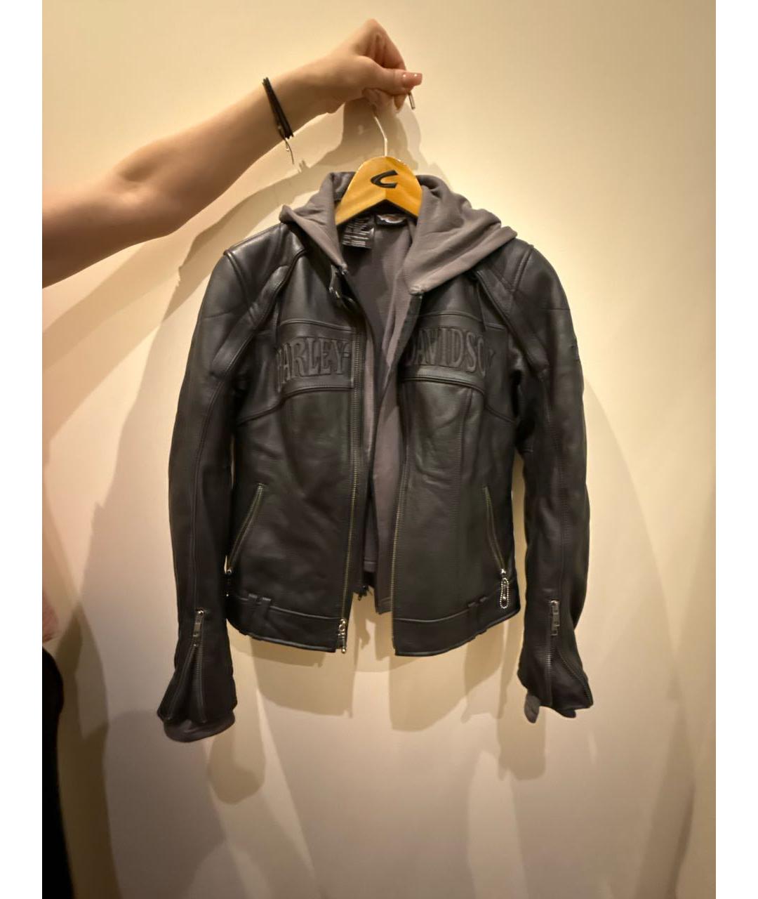 Harley Davidson Черная кожаная куртка, фото 9