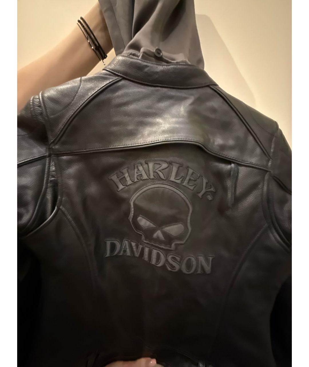 Harley Davidson Черная кожаная куртка, фото 3