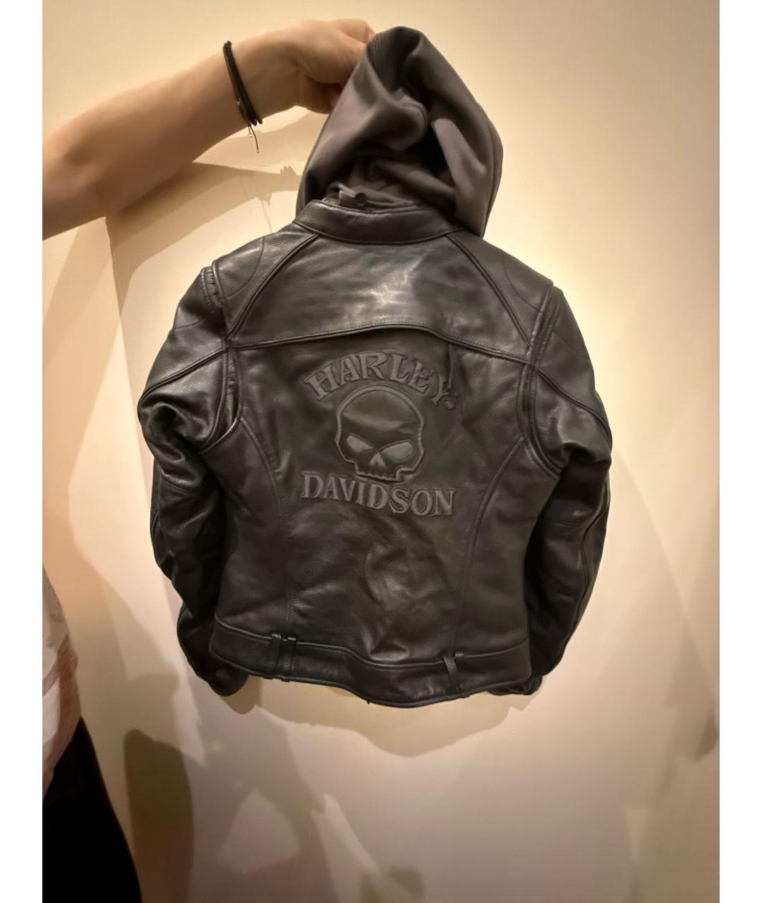Harley Davidson Черная кожаная куртка, фото 2