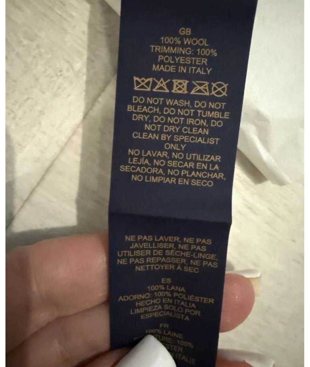 LOUIS VUITTON Бежевая шерстяная шапка, фото 4