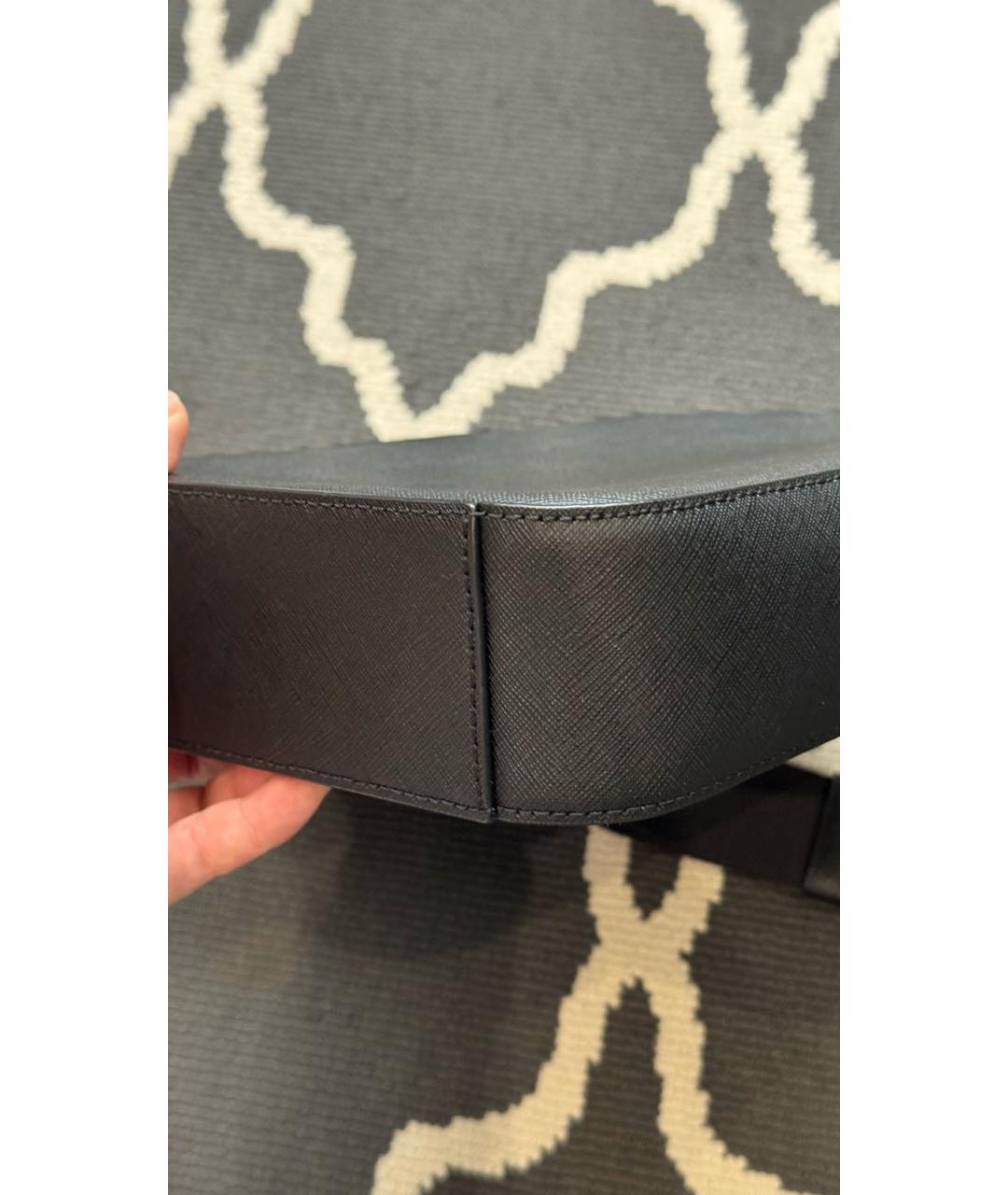 MICHAEL KORS Черная кожаная сумка на плечо, фото 7