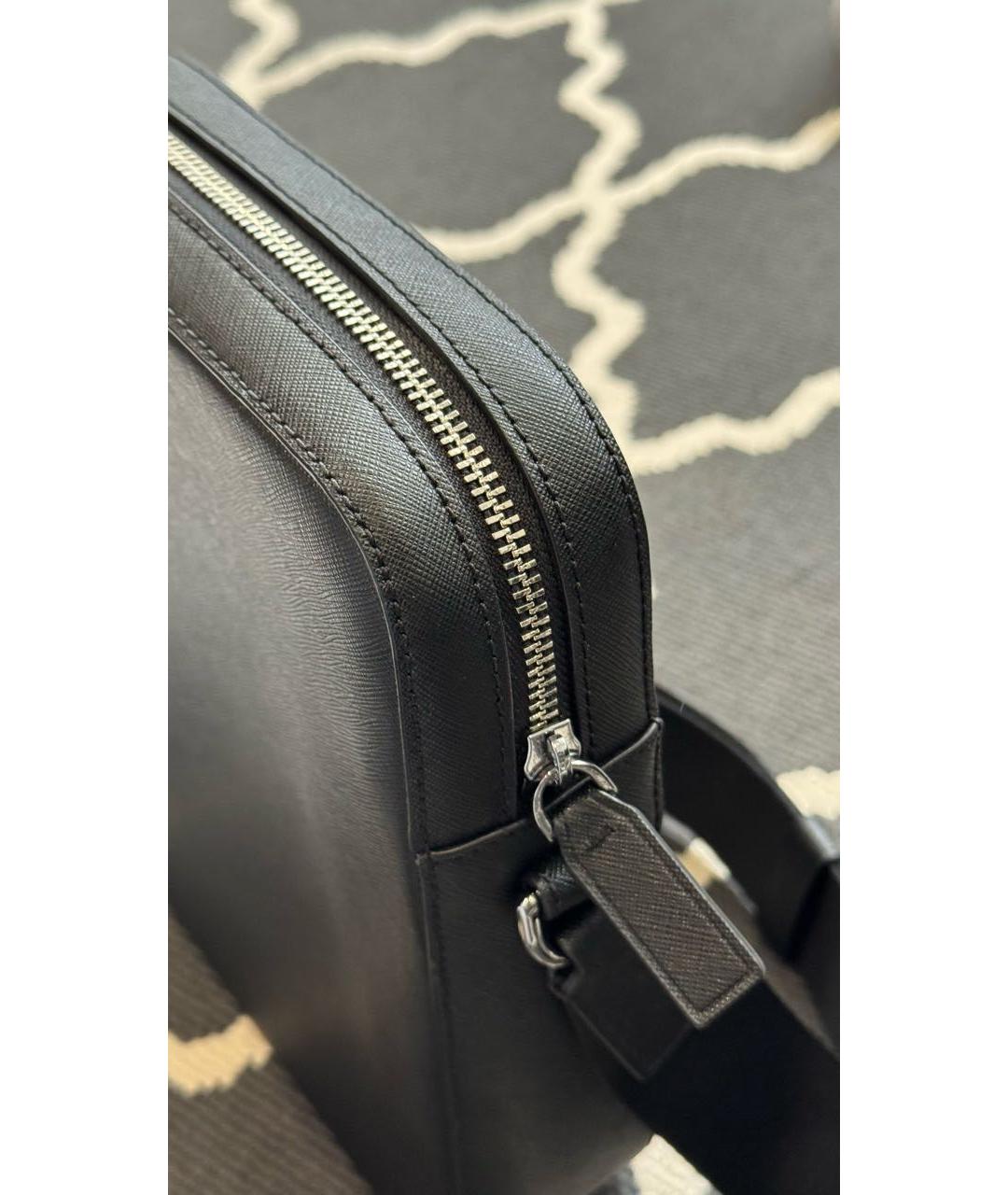 MICHAEL KORS Черная кожаная сумка на плечо, фото 6