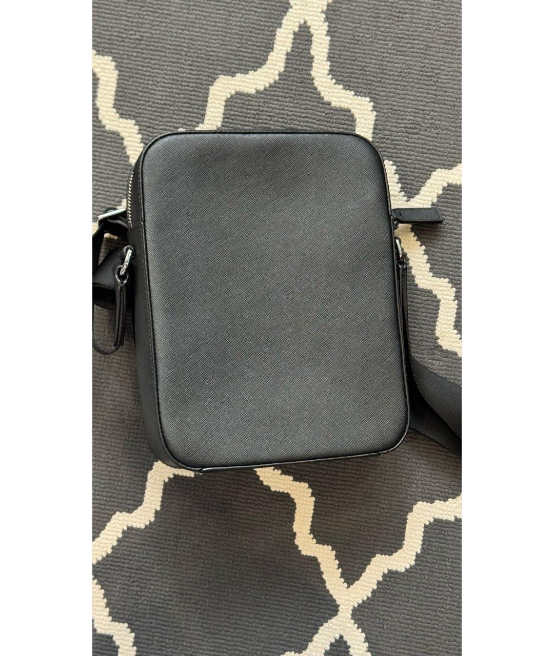 MICHAEL KORS Черная кожаная сумка на плечо, фото 3