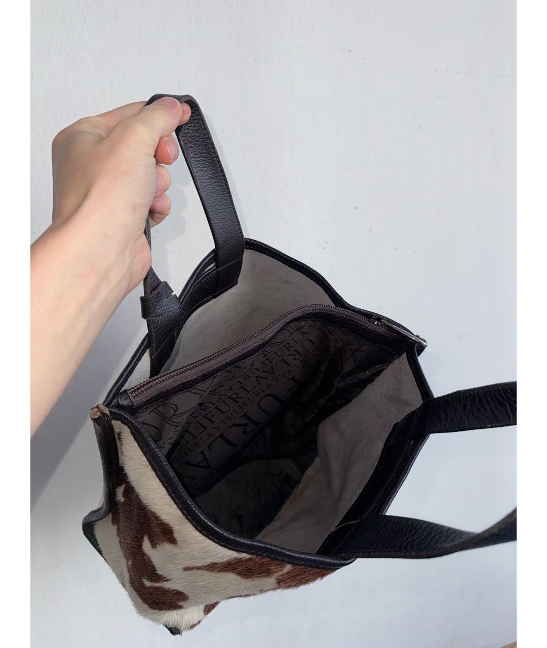 FURLA Мульти шерстяная сумка с короткими ручками, фото 4