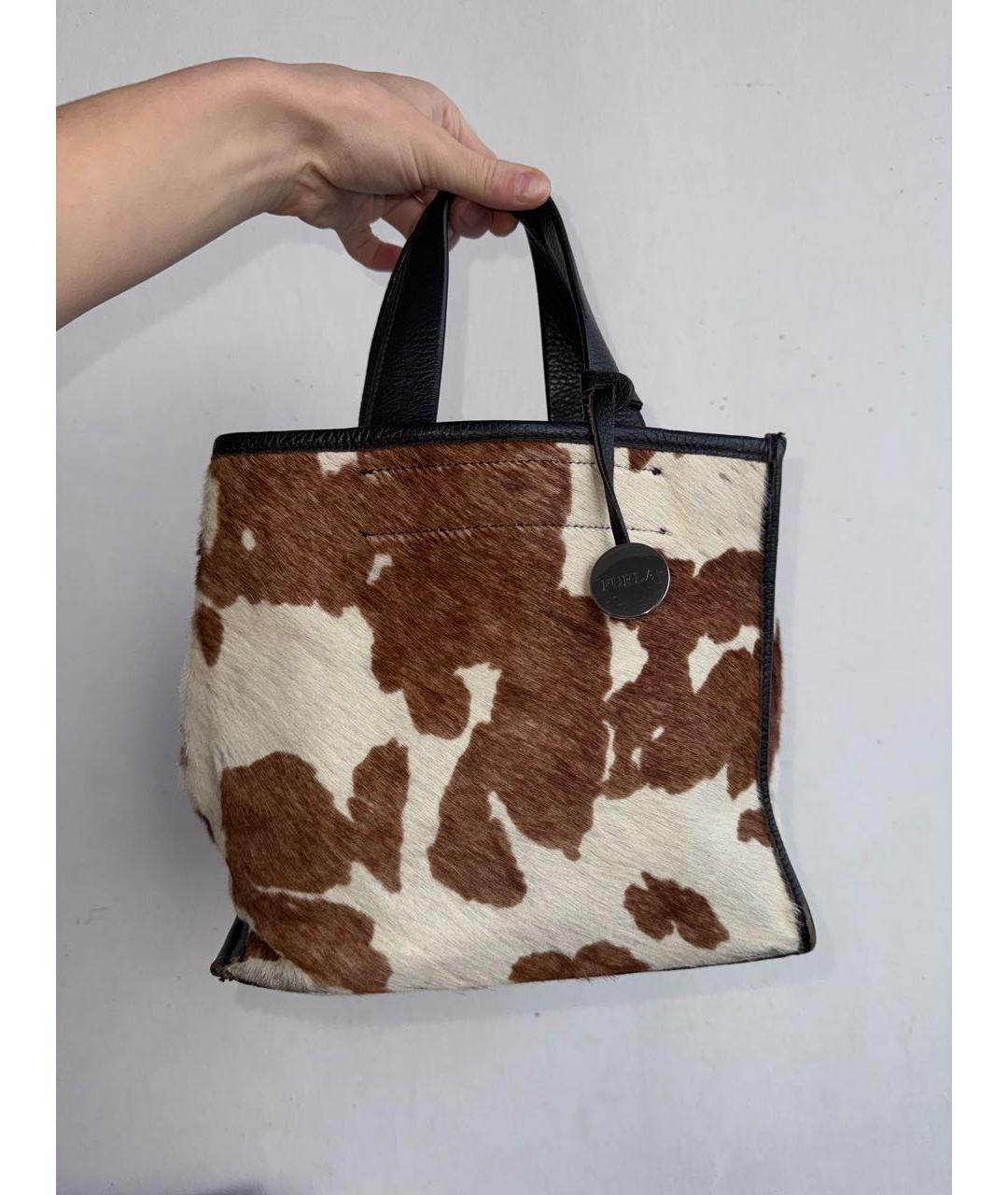 FURLA Мульти шерстяная сумка с короткими ручками, фото 9