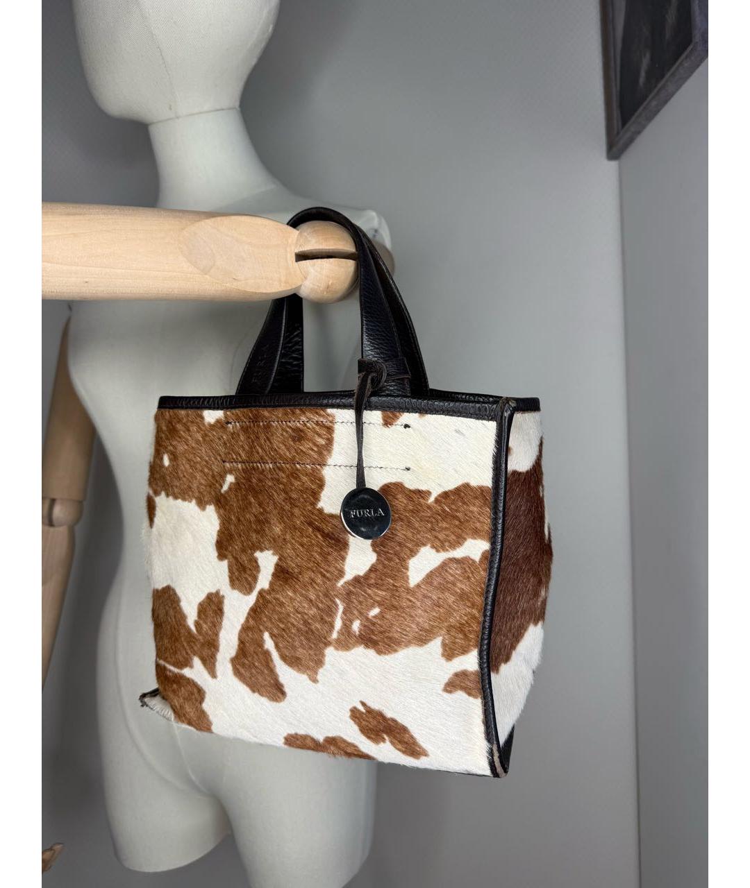 FURLA Мульти шерстяная сумка с короткими ручками, фото 6