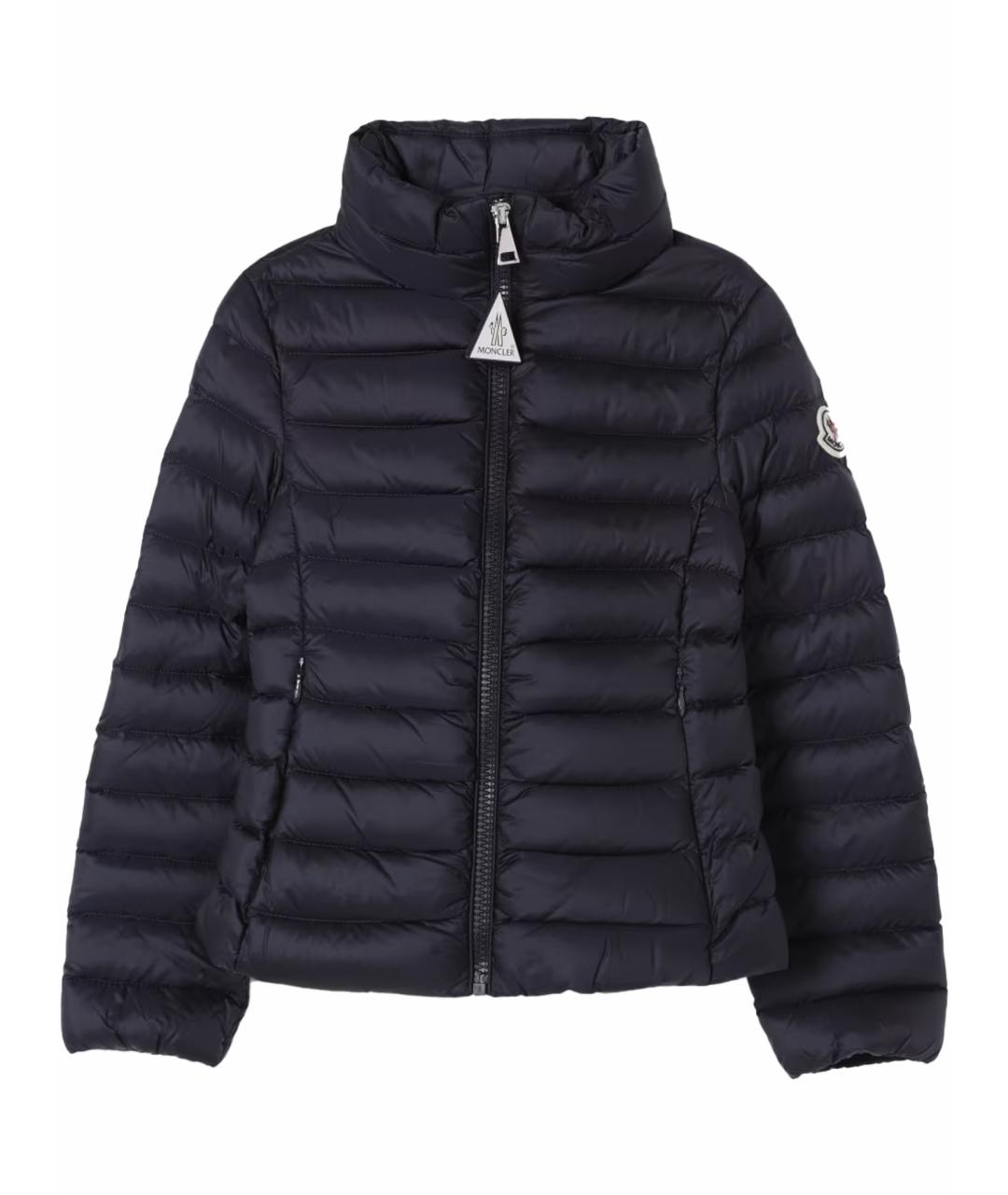 MONCLER Черный полиэстеровый пуховик, фото 1