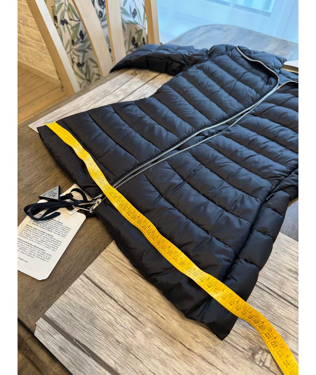 MONCLER Черный полиэстеровый пуховик, фото 6