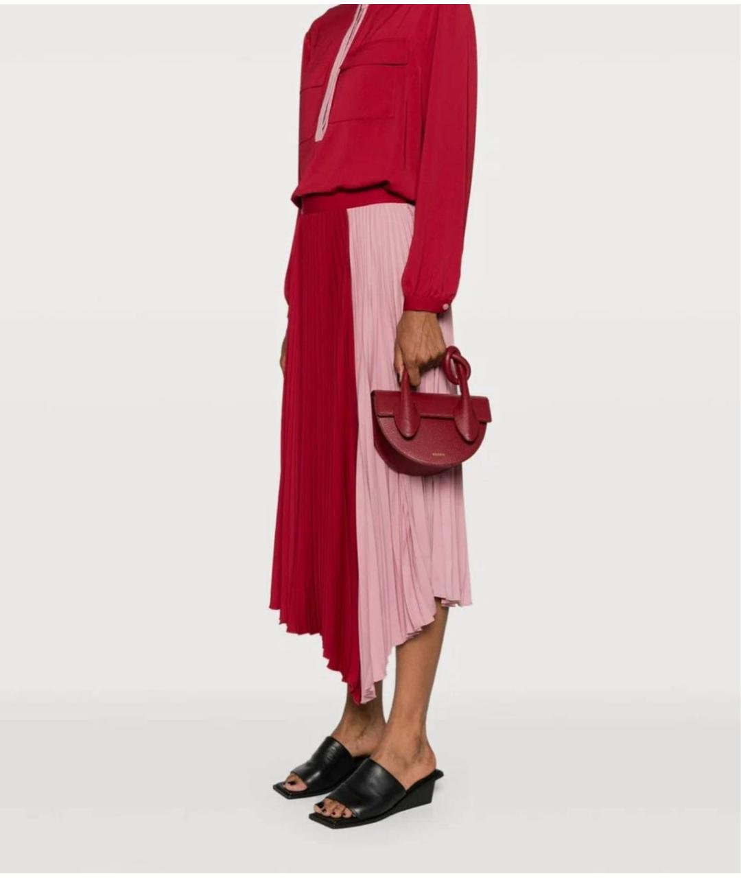 YUZEFI Бордовая кожаная сумка через плечо, фото 5