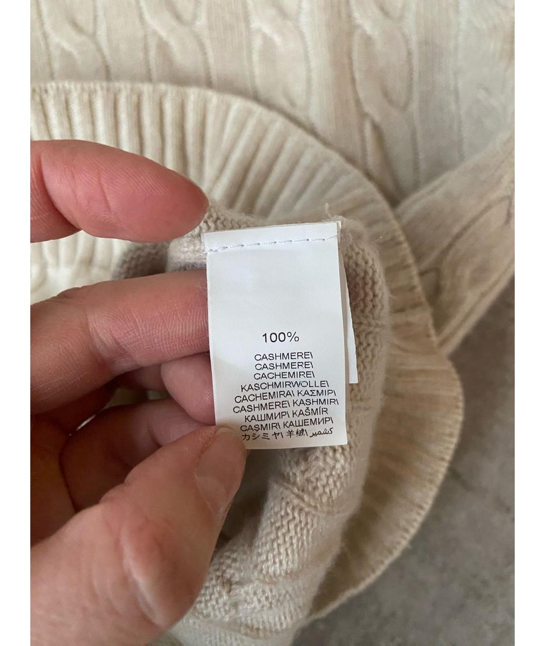 BRUNELLO CUCINELLI Бежевый кашемировый джемпер / свитер, фото 5